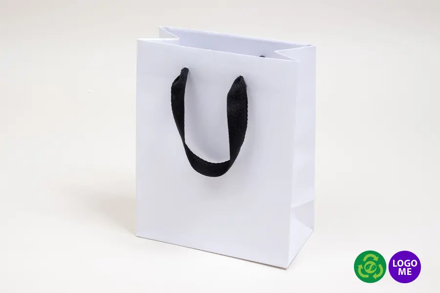 8W x 4D x 10H, White Eurotote Bags with Twill Handles