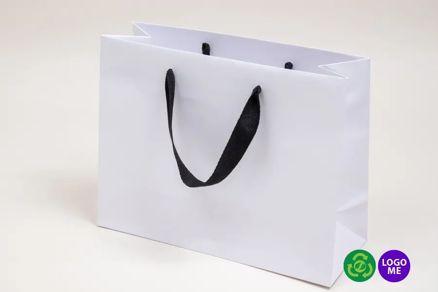 13W x 5D x 10H, White Eurotote Bags with Twill Handles