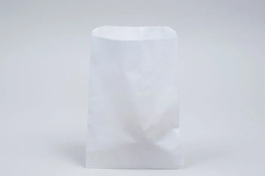 6-3/4W x 9-1/4H, Glassine Lined Gourmet Merchandise Bags, White