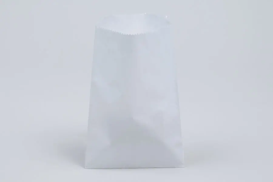 4-3/4W x 6-3/4H, Glassine Lined Gourmet Merchandise Bags, White