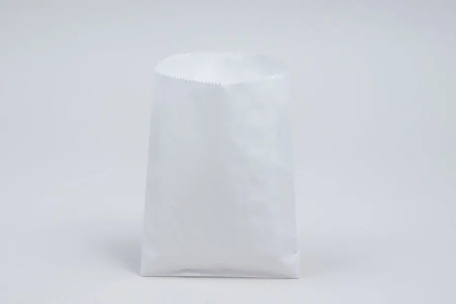 5-3/4W x 7-1/2H, Glassine Lined Gourmet Merchandise Bags, White