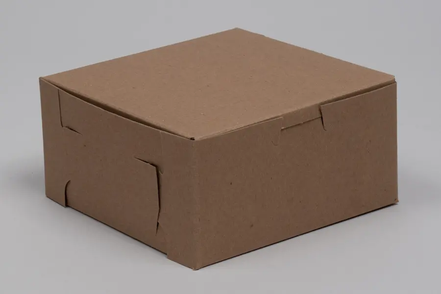 6L x 6W x 3H, Natural Kraft Bakery Boxes