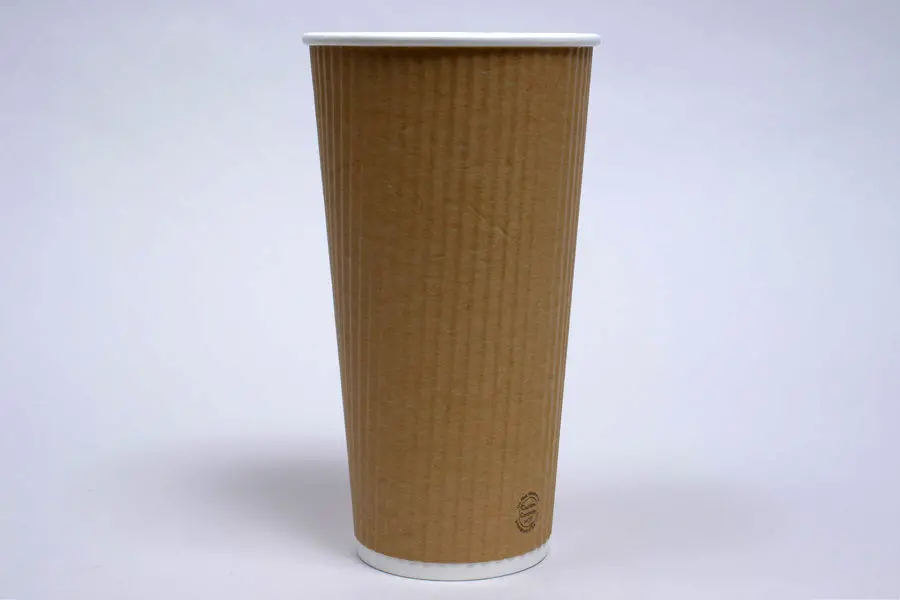 20 Ounce, Natural Kraft Insulated Ripple Paper Cups