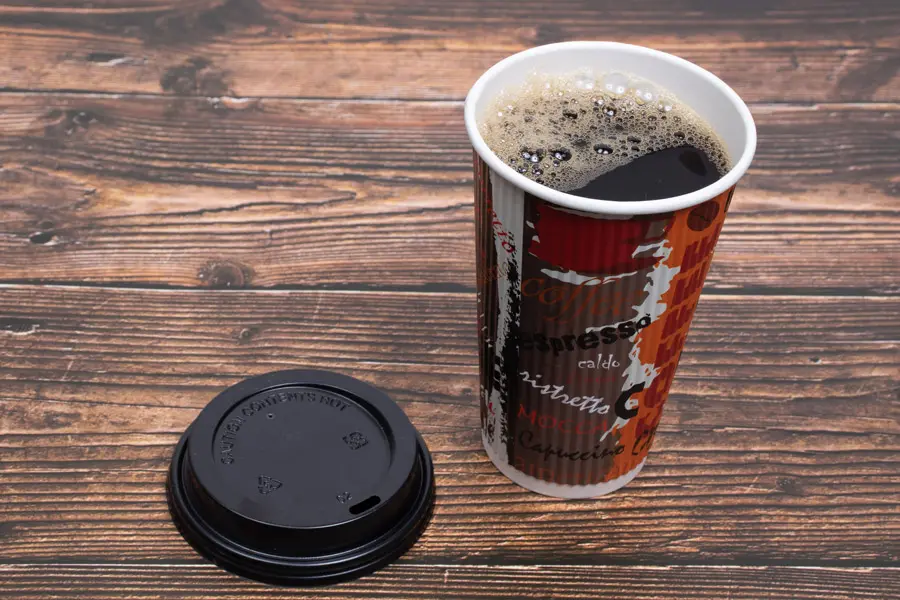 16 Ounce, Coffee Print Insulated Ripple Paper Cups