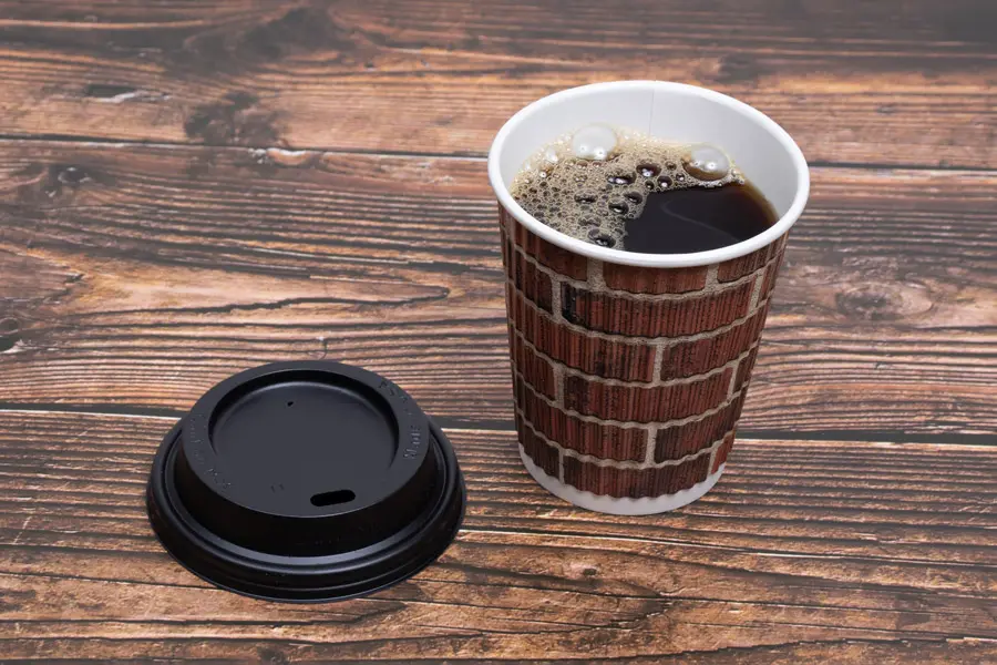 8 Ounce, Red Brick Insulated Ripple Paper Cups