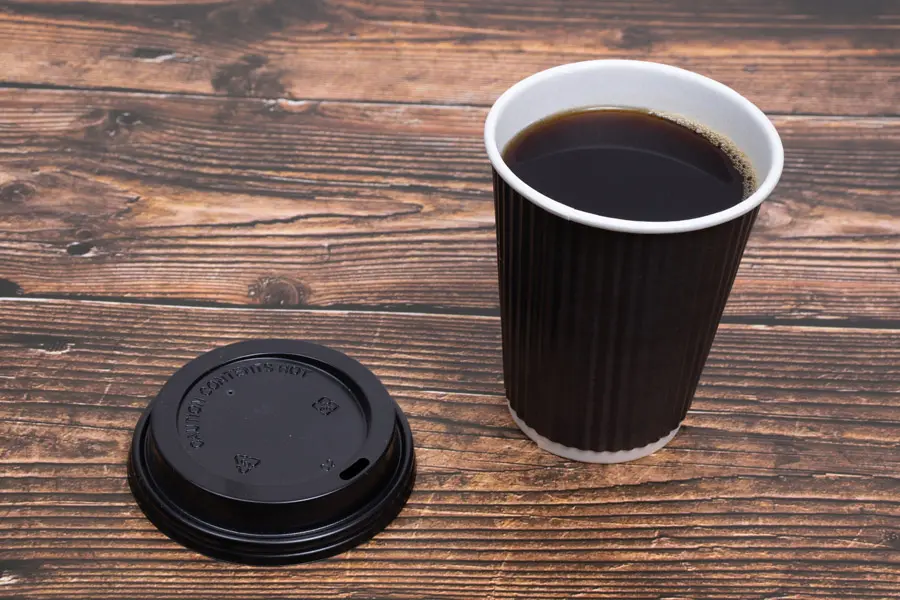 12 Ounce, Black Insulated Ripple Paper Cups