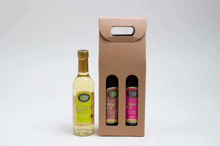 2-1/2W x 5-1/8L x 13-1/4H, Italian Smooth Kraft Olive Oil & Vinegar Carriers, Smooth Kraft