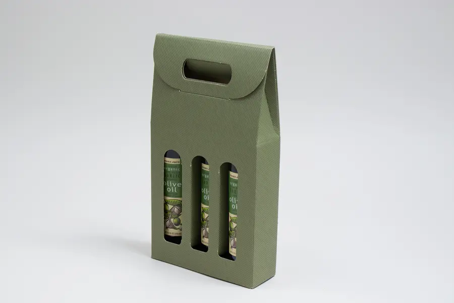 2-1/4W x 6-5/8L x 12H, Seta Italian Colored Olive Oil & Vinegar Carriers, Sage Groove