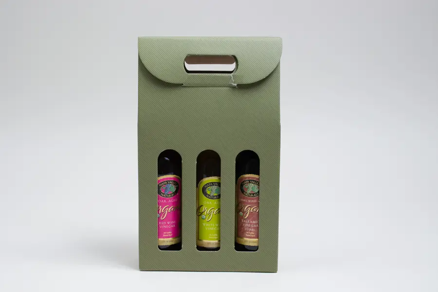 2-1/2W x 7-7/8L x 13-1/4H, Seta Italian Colored Olive Oil & Vinegar Carriers, Sage Groove
