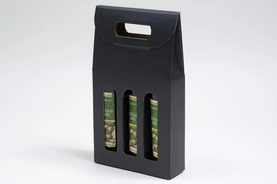 2-1/4W x 6-5/8L x 12H, Seta Italian Colored Olive Oil & Vinegar Carriers, Nero Black