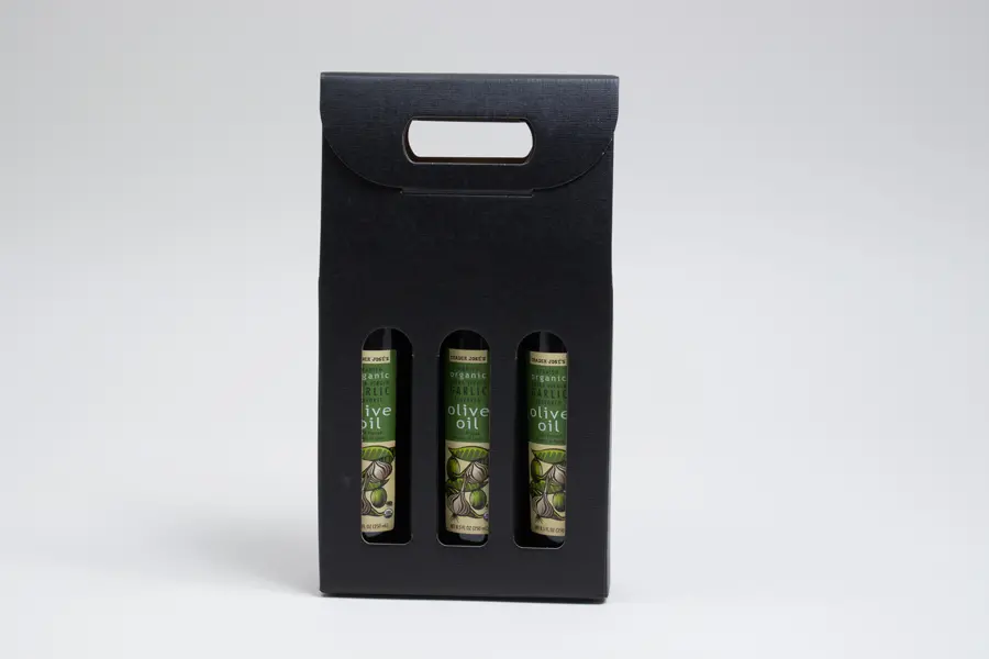 2-1/4W x 6-5/8L x 12H, Seta Italian Colored Olive Oil & Vinegar Carriers, Nero Black