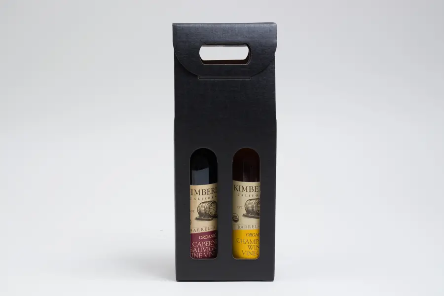 2-1/2W x 5-1/8L x 13-1/4H, Seta Italian Colored Olive Oil & Vinegar Carriers, Nero Black