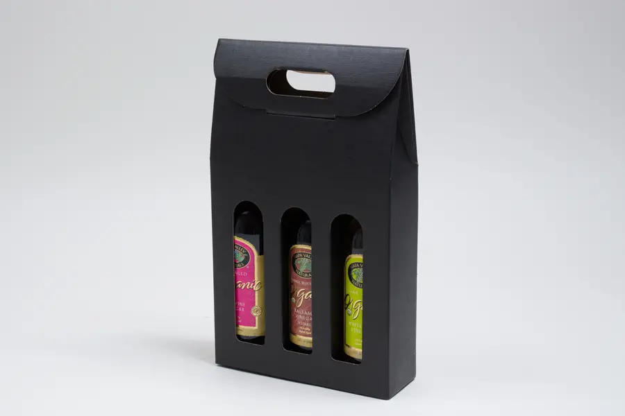 2-1/2W x 7-7/8L x 13-1/4H, Seta Italian Colored Olive Oil & Vinegar Carriers, Nero Black