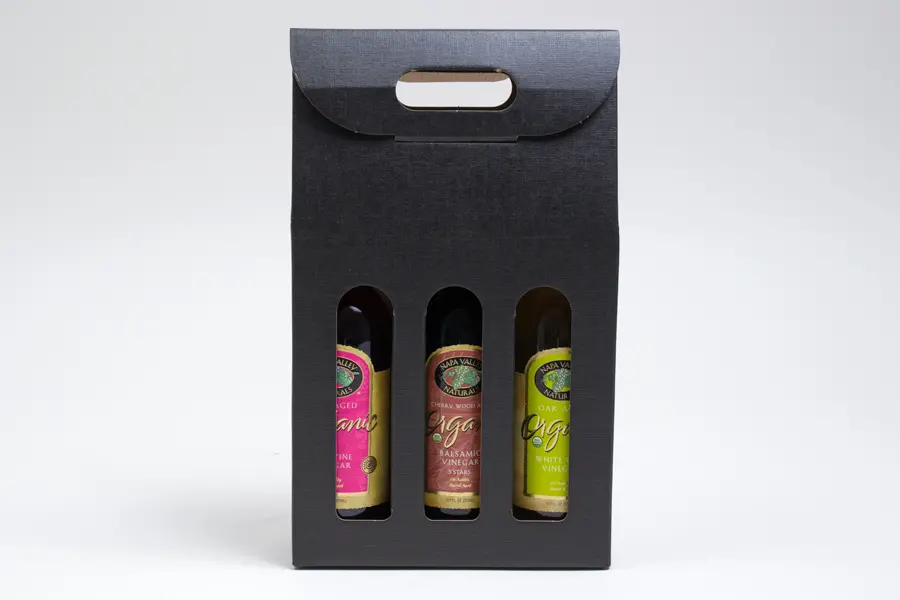 2-1/2W x 7-7/8L x 13-1/4H, Seta Italian Colored Olive Oil & Vinegar Carriers, Nero Black
