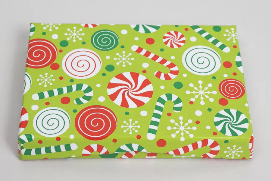 4-5/8L x 3-3/8W x 5/8H, Pop-Up Gift Card Boxes, Peppermint Party