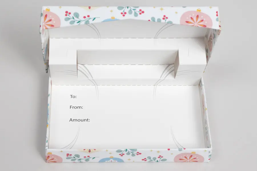 4-5/8L x 3-3/8W x 5/8H, Pop-Up Gift Card Boxes, Grandma's Ornaments