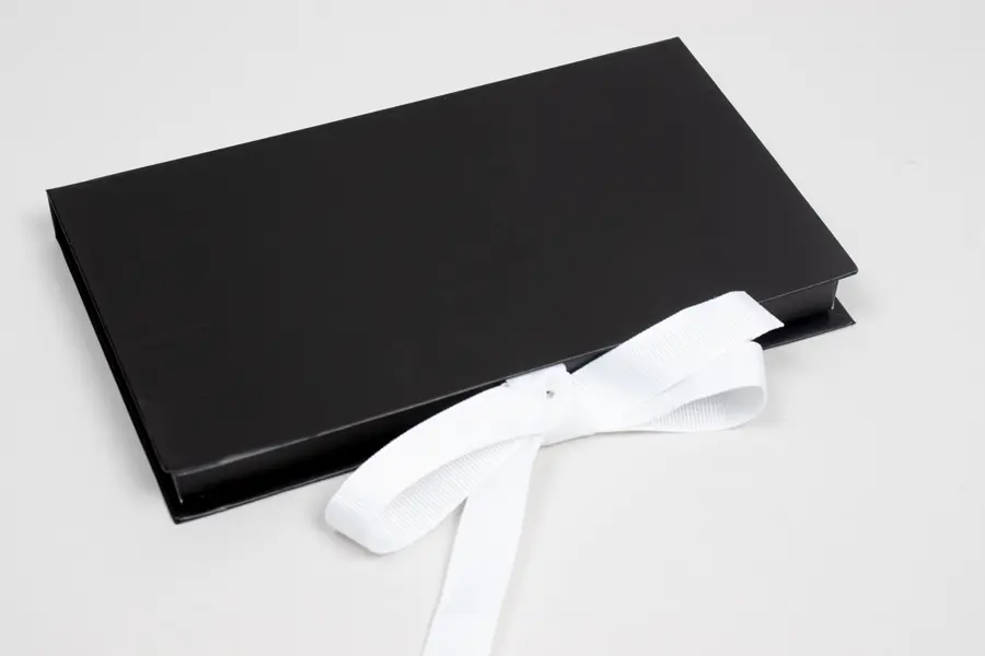 7-1/2L x 4-1/4W x 5/8H, Platform Gift Card Boxes, Black Matte