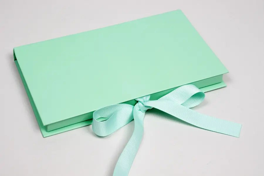 7-1/2L x 4-1/4W x 5/8H, Platform Gift Card Boxes, Matte Turquoise