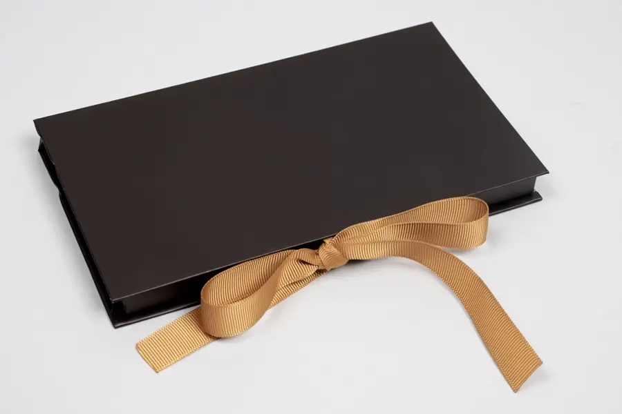 7-1/2L x 4-1/4W x 5/8H, Platform Gift Card Boxes, Matte Chocolate Brown