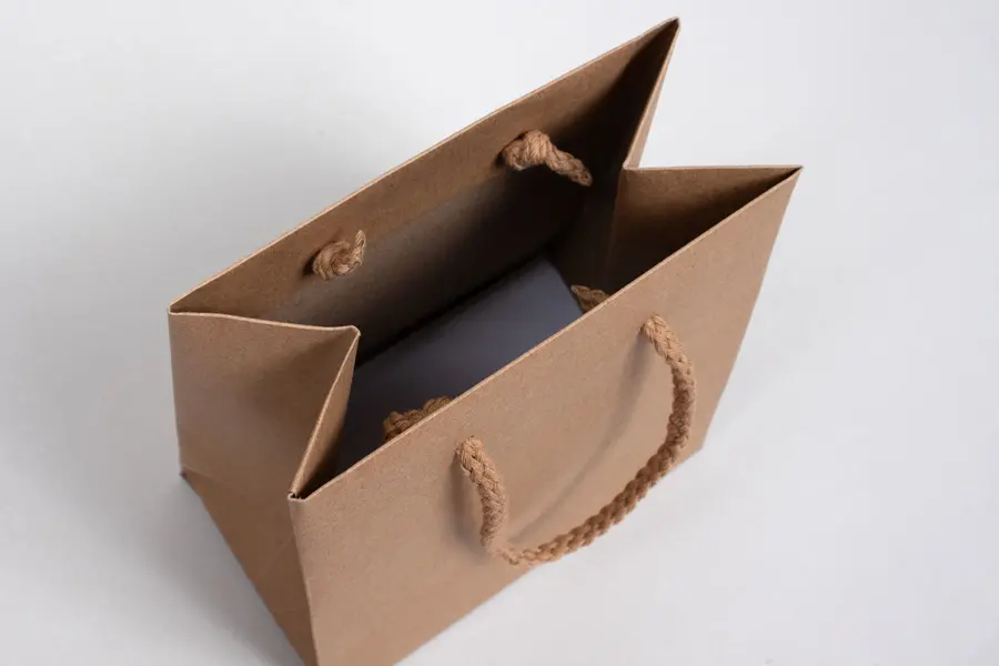 6W x 3-1/2D x 6-1/2H, Kraft Eurotote Bags with Rope Handles