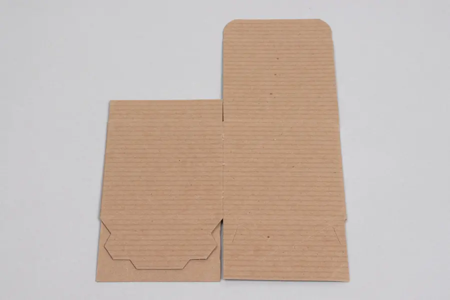 3L x 3W x 3H, Ohio Valley Natural Kraft Pinstripe Tuck-Top Gift Boxes