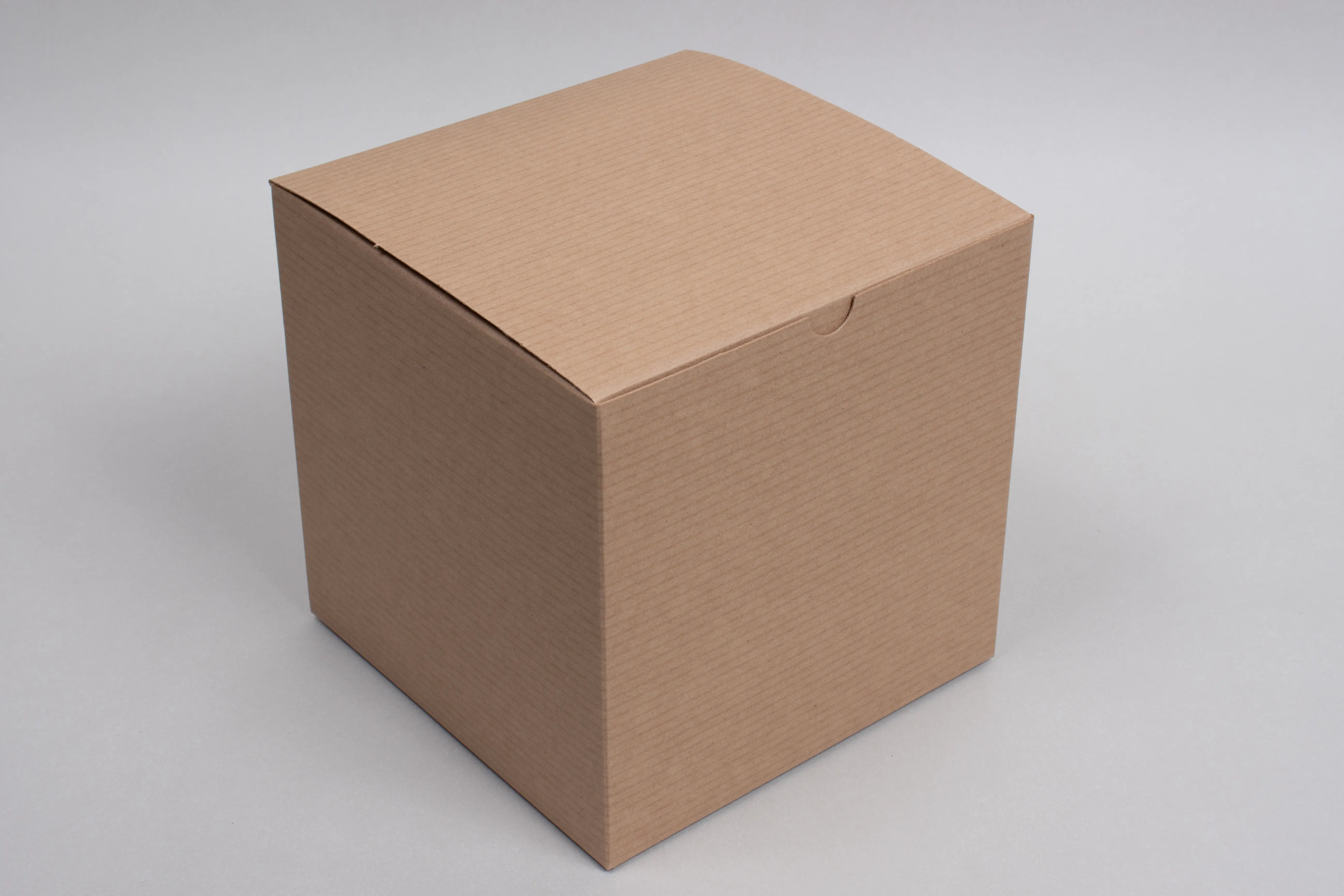 6L x 6W x 6H, Ohio Valley Natural Kraft Pinstripe Tuck-Top Gift Boxes