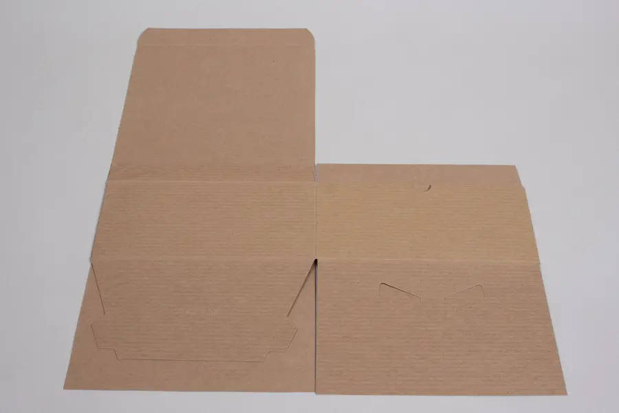 8L x 8W x 3-1/2H, Ohio Valley Natural Kraft Pinstripe Tuck-Top Gift Boxes