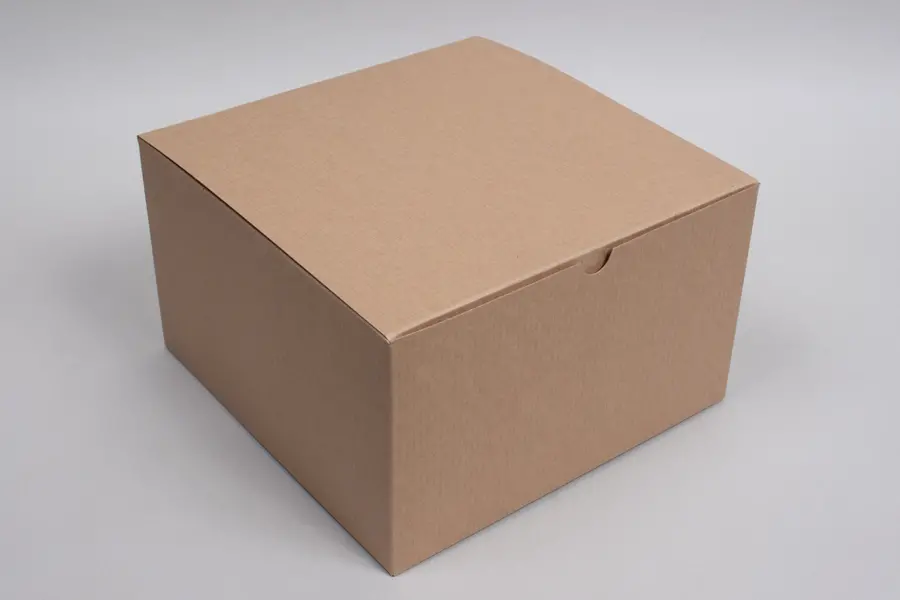 10L x 10W x 6H, Ohio Valley Natural Kraft Pinstripe Tuck-Top Gift Boxes