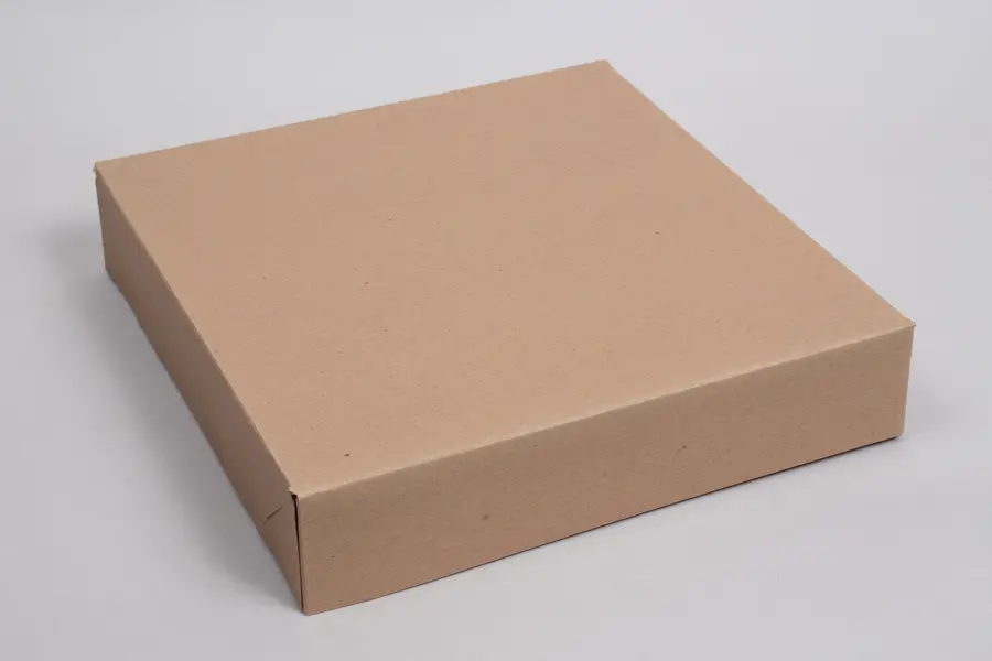 10-1/2L x 10-1/2W x 2-1/2H, Ohio Valley Recycled Gift Boxes, Kraft Pinstripe