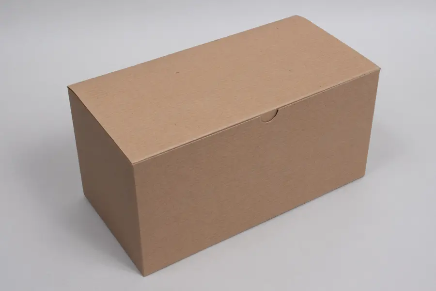 6L x 12W x 6H, Ohio Valley Natural Kraft Pinstripe Tuck-Top Gift Boxes