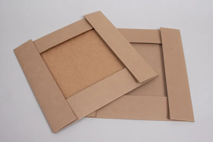 12L x 12W x 2-1/2H, Ohio Valley Natural Kraft Pinstripe Tuck-Top Gift Boxes