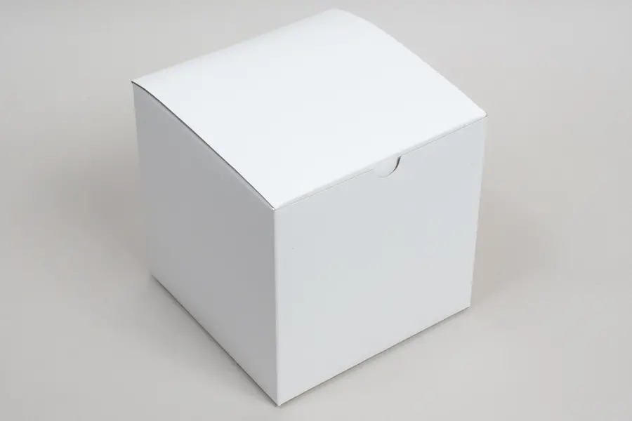 6L x 6W x 6H, Ohio Valley Natural White Gloss Tuck-Top Gift Boxes