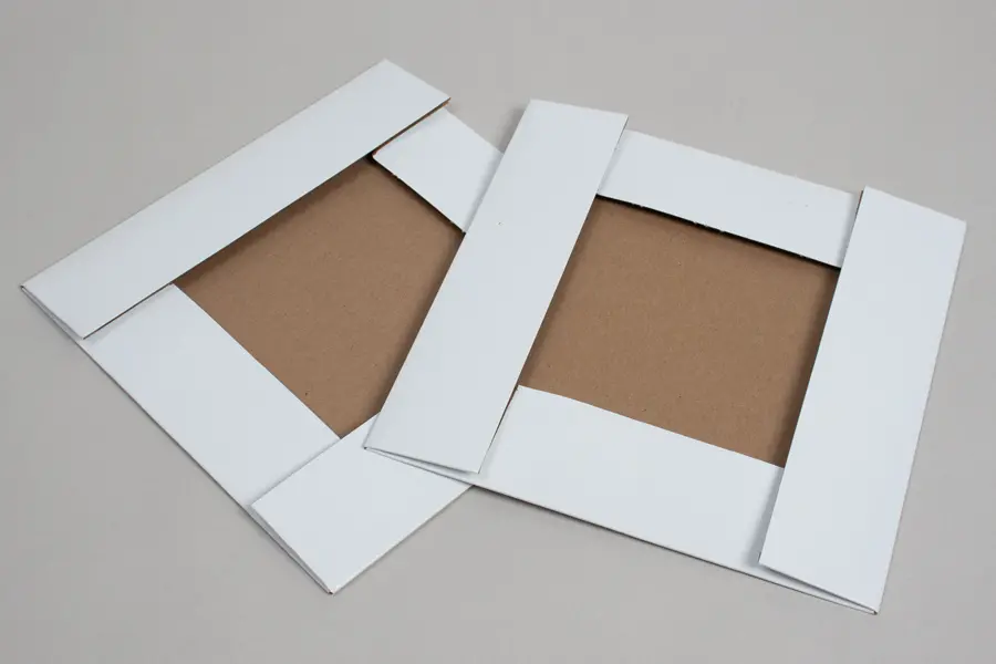 8-1/2L x 8-1/2W x 2H, Ohio Valley Natural White Gloss Tuck-Top Gift Boxes
