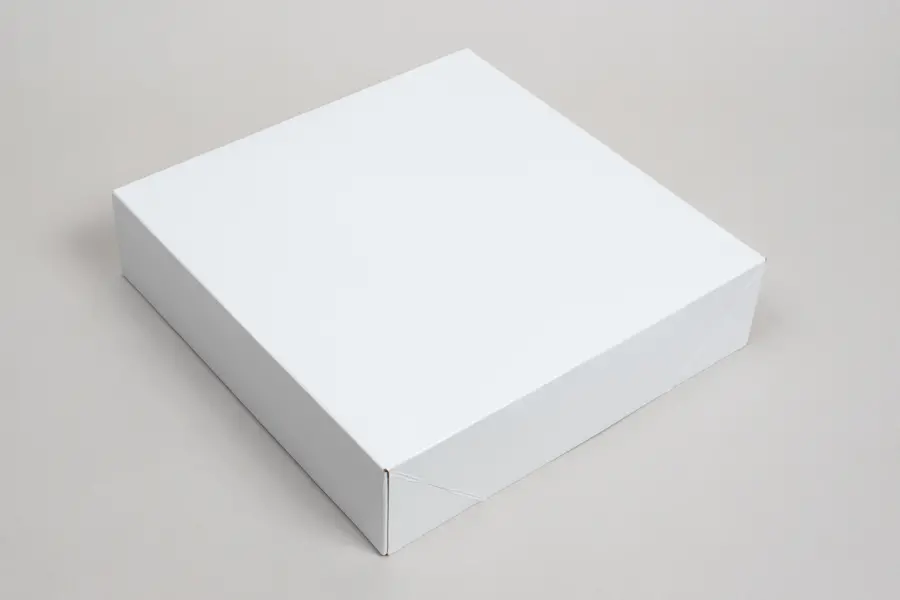 10-1/2L x 10-1/2W x 2-1/2H, Ohio Valley Natural White Gloss Tuck-Top Gift Boxes