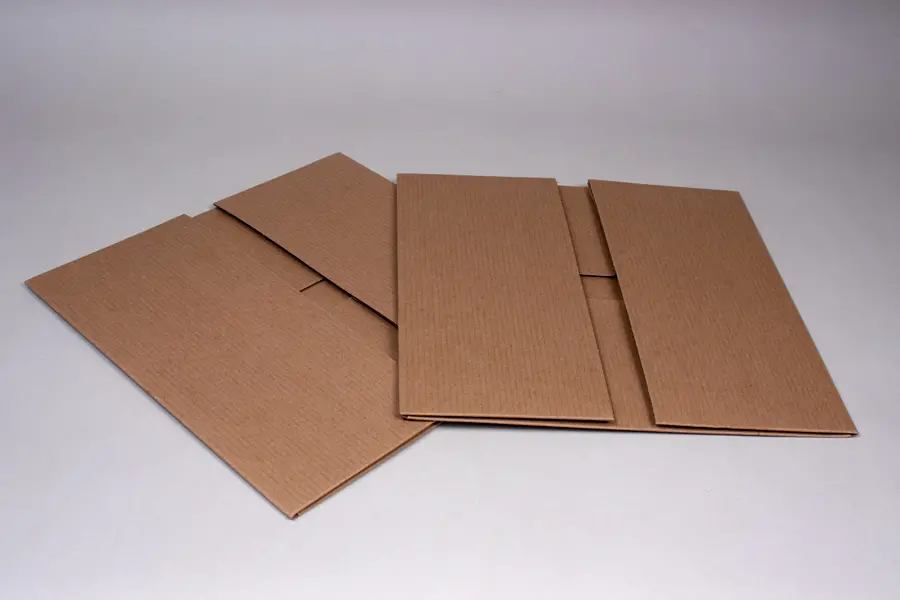 12L x 12W x 5-1/2H, Ohio Valley Natural Kraft Pinstripe Tuck-Top Gift Boxes