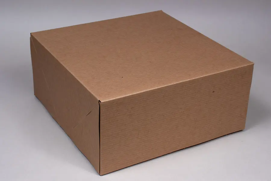 12L x 12W x 5-1/2H, Ohio Valley Natural Kraft Pinstripe Tuck-Top Gift Boxes