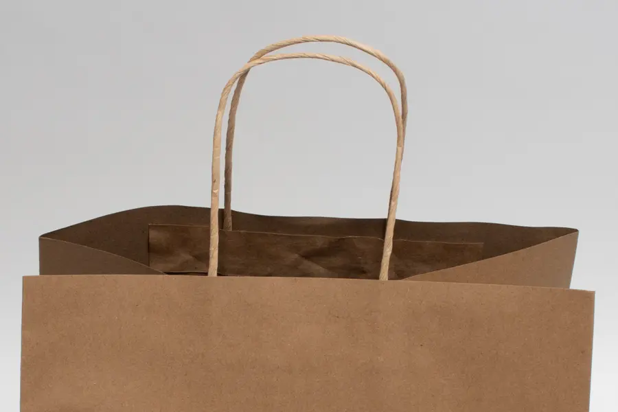12W x 10D x 12H, Brown Kraft Paper Bags with Twisted Paper Handle