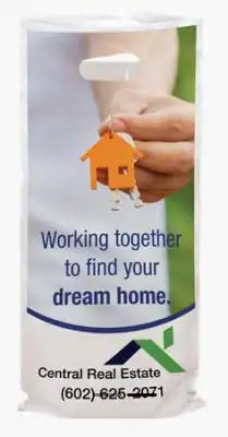 6W x 13L, Quick Print 100+ Full Color Die Cut White Bags