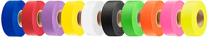 1-3/16W, Flagging Tape, Blue