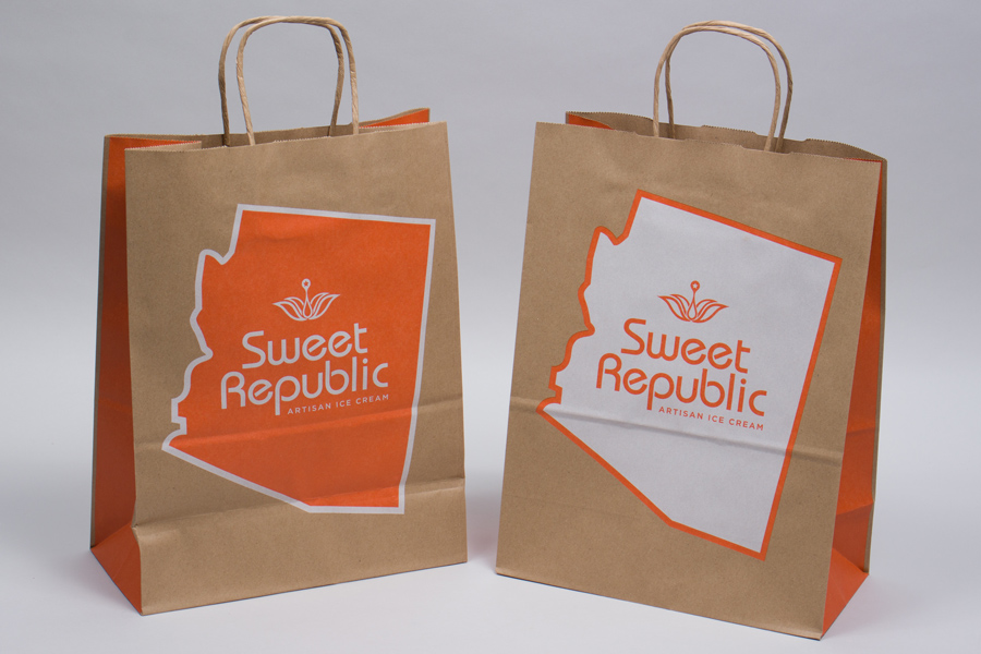 Custom paper shopping bag for Sweet Republic