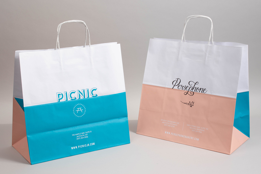 Custom paper shopping bag for Persephone