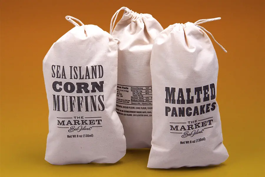 Custom reusable fabric bags