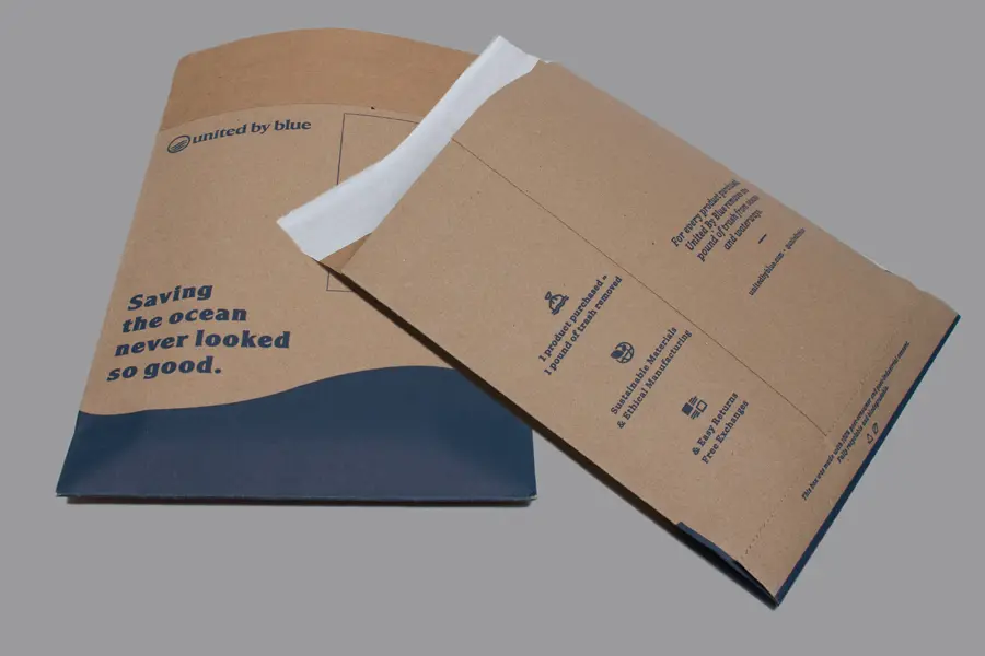 Custom printed paper shipping bags - United by Blue