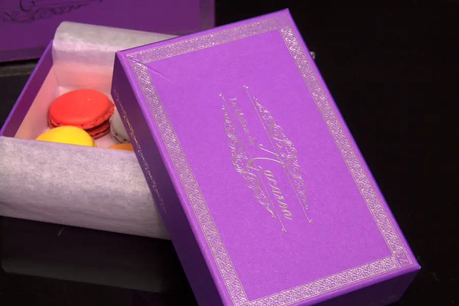 Custom Printed 2 Piece Macaron Confectionary Boxes