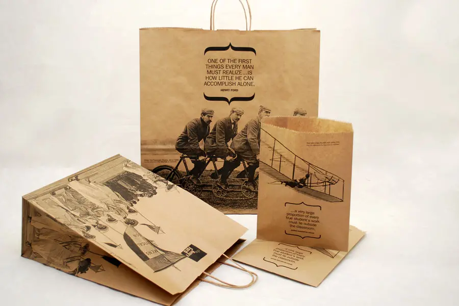 Custom Ink Printed Paper Shopping Bags - Henry Ford Museum