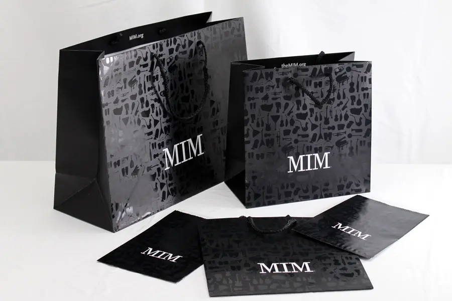 Custom Ink Printed Eurotote Bags with Spot UV - Musical Instrument Museum