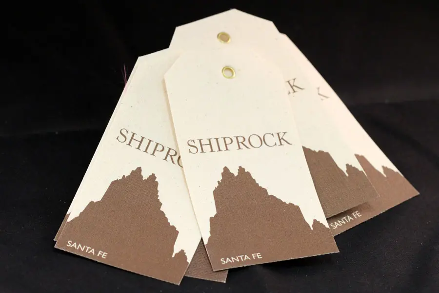 Custom Linen Ink Printed Hangtag - Shiprock Santa Fe
