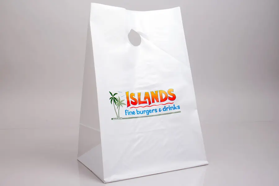 Custom Printed Plastic Takeout Bags - Islands