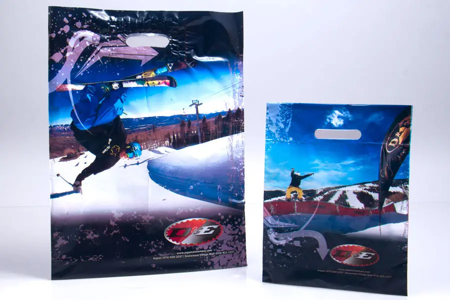Custom printed plastic merchandise bags