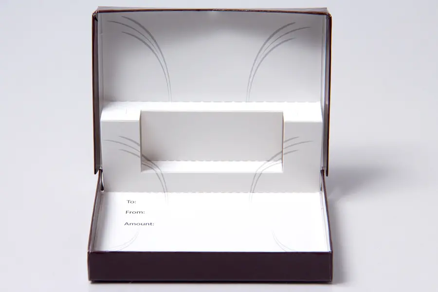 4-5/8L x 3-3/8W x 5/8H, Pop-Up Gift Card Boxes, Chocolate Ice